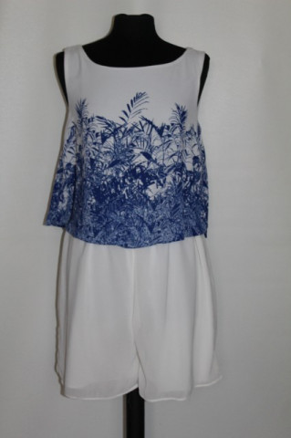 Salopeta print vegetal repro anii '70