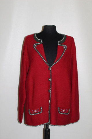 Pulover bicolor stil tirolez anii 90
