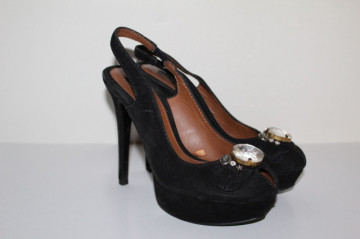 Peep toe cristale repro anii 70