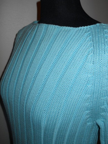 Bluza tricotata turcoaz anii '70