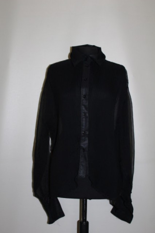Camasa retro neagra plisata anii '90