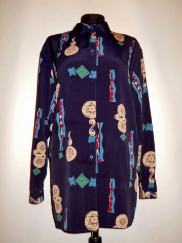 Camasa retro print abstract anii '80