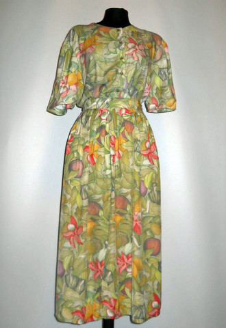 Deux pieces jungle print anii '80