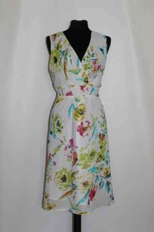 Rochie flori verde lime repro anii '60