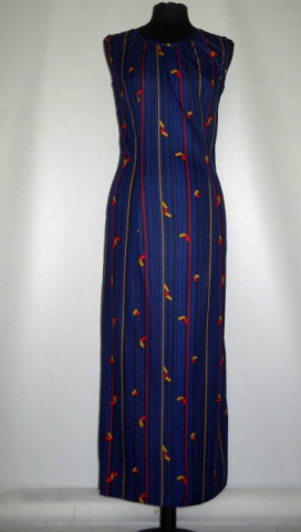 Rochie maxi print geometric anii '70