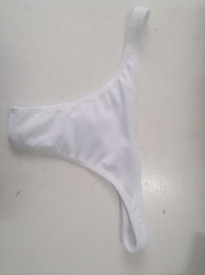 Slip tanga alb