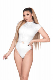 Scuba maneca scurta WHITE gliter