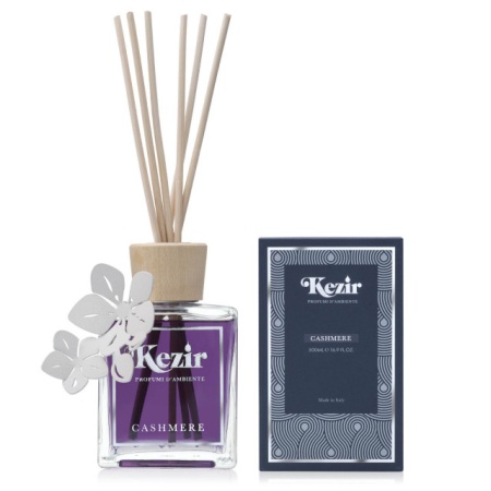 Kezir - Difuzor de parfum din esente si uleiuri naturale cu betisoare din ratan 500 ml - aroma CASHMERE