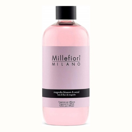 Rezerva de parfum pentru odorizant de camera cu betisoare Millefiori Milano aroma Magnolia Blossom & Wood