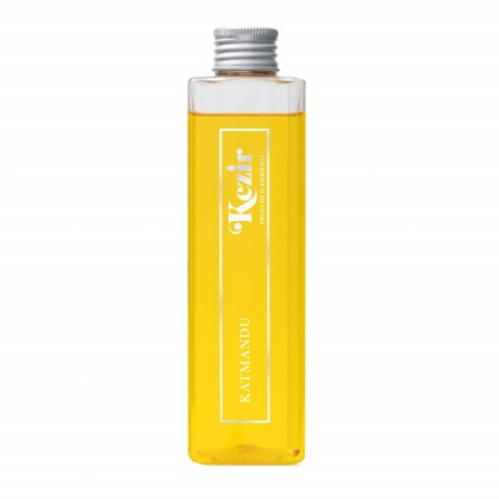 Kezir - Rezerva de parfum din esente si uleiuri naturale cu betisoare din ratan 250 ml - aroma KATMANDU - ambra