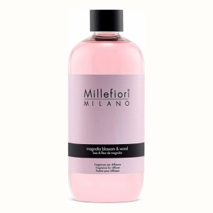 Rezerva de parfum pentru odorizant de camera cu betisoare Millefiori Milano aroma Magnolia Blossom & Wood