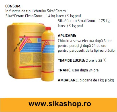 Aditiv pentru chit de rosturi flexibil Sika-Ceram-Latex-Grout 5kg