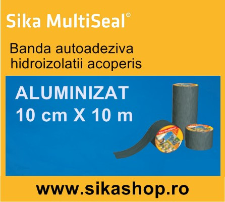 Banda Hidroizolatii acoperis Sika Multiseal 10cm X 10m Aluminiu