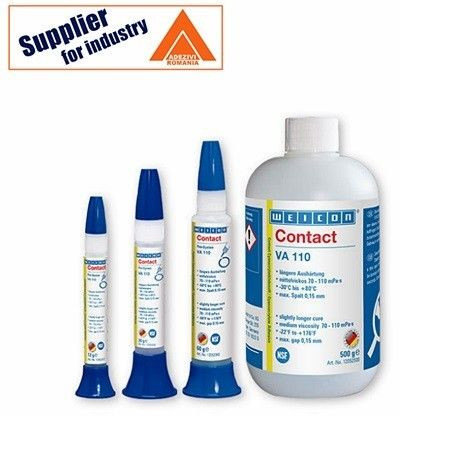 Adeziv lichid Weicon Contact VA 110, transparent, certificat NSF pentru utilizare in industria farmaceutica, cosmetica, alimentara, 30g