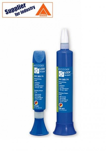 Etansant rezistent Weiconlock AN 305-74 portocaliu 50ml, pentru garniturarea flanselor, cutiilor de viteze, carcaselor de motoare