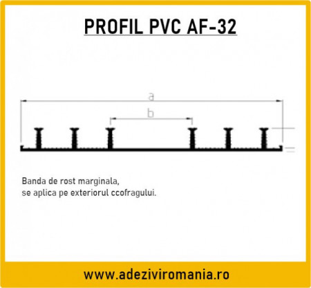 Profil de etansare PVC Sika Waterbar AF 32 la 15m