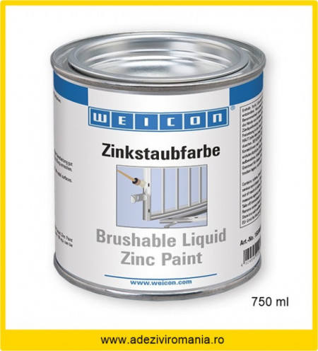 Vopsea pensulabila lichida zinc Weicon 750ml protectie anticoroziva