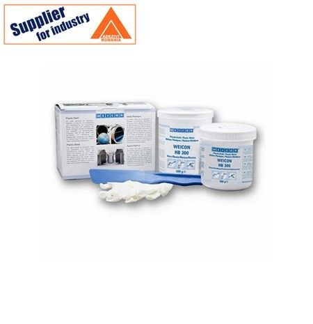 Adeziv epoxidic pastos bicomponent Weicon HB 300 1.0 kg rezistent la temperaturi înalte de până la +200°C
