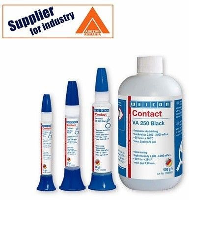 Adeziv rezistent la temperaturi inalte Weicon Contact VA 250 Black pentru conditii speciale 60g rezistent la impact si exfoliere