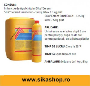 Aditiv pentru chit de rosturi flexibil Sika-Ceram-Latex-Grout 5kg