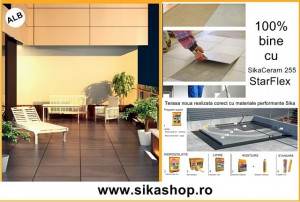 Adeziv flexibil de exterior interior SikaCeram 255 StarFlex alb