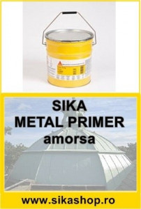 Amorsa Sika Metal Primer pentru tabla la hidroizolatie membrana lichida Sikalastic 7,17 kg
