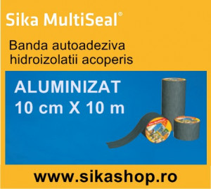 Banda Hidroizolatii acoperis Sika Multiseal 10cm X 10m Aluminiu