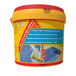 Chit de rosturi epoxidic bicomponent Sikaceram Epoxygrout alb la 5kg