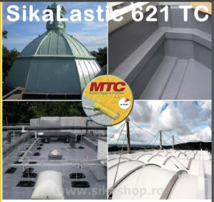 Hidroizolatii acoperis membrana lichida SikaLastic 621 TC bidon 21,6 kg - RAL7015
