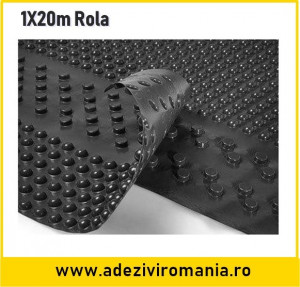 Membrana cramponata pentru hidroizolatie fundatie latime 1 m