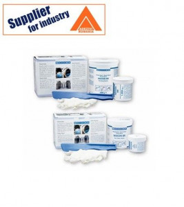 Adeziv epoxidic pastos Weicon BR bicomponent 0.5 kg cu pulbere de bronz