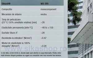 Silicon pentru piatra naturala si beton Sikasil WS 355 la 600 ml - la comanda externa