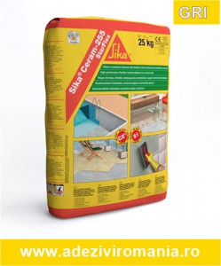 Adeziv gresie portelanata SikaCeram 255 StarFlex sac 25 kg Gri