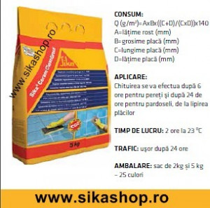 Chit de rost SikaCeram CleanGrout gri Antracit 5 kg