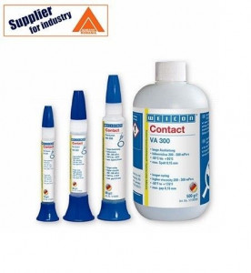 Adeziv potrivit pentru materiale absorbante si poroase Weicon Contact VA 300, lichid, transparent, 60g