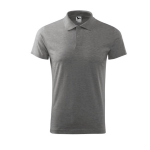 Tricou polo de barbati cu guler 180gr/mp gri inchis