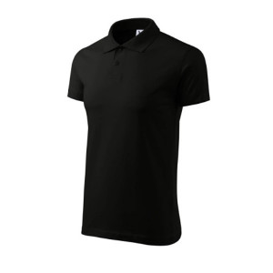Tricou polo 100% bumbac cu guler 180gr/mp negru