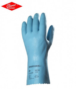 Manusi protectie material bumbac imersat în latex albastru
