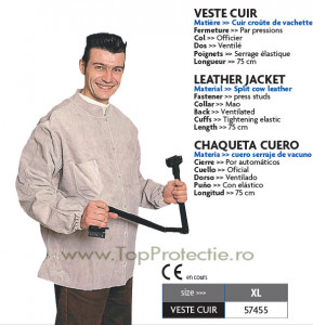 Jacheta din piele pentru protectie sudori