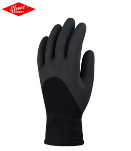 Manusi protectie,rezistente la abraziune,imersate in latex negru,antiderapante EUROWINTER