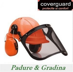 Casca de protectie cu viziera plasa profesionala FORESTIER 3