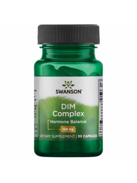 DIM Complex - Bio DIM 100 mg 30 capsule Swanson, Echilibru Hormonal, Antioxidant, Prostata Sanatoasa