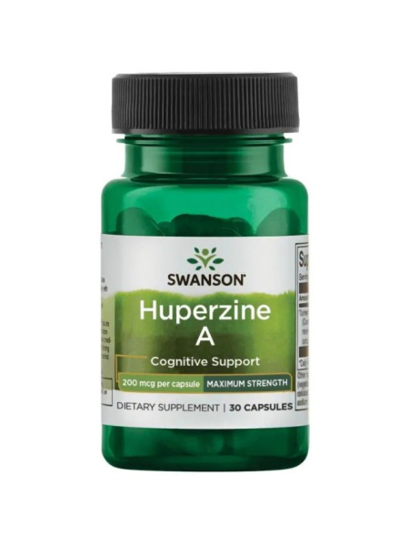 Huperzine A - Huperzina 200 mcg Imbunatateste Memoria si Sustine Functiile Creierului 30 capsule Swanson