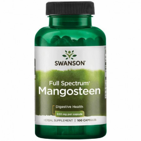 Full Spectrum Purple Mangosteen - Mangostan sursa de antioxidanti naturali 500 mg 100 capsule Swanson Dieta Pret