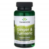 Full Spectrum Ginger& Turmeric -Ghimbir si Turmeric 300 mg 60 capsule Swanson