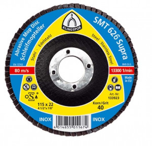 Disc lamelar frontal SMT626 SUPRA GR 36 - 120 KLINGSPOR 115X22.23
