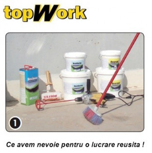 Membrana lichida hidroizolatii pentru acoperis tip terasa TopWork Neoproof-40 Galeata 13kg
