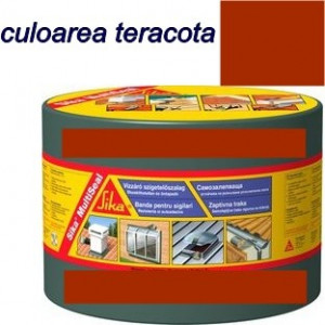 Banda Hidroizolatoare Sika Multiseal culoarea rosu-teracota 30cm X 10 m