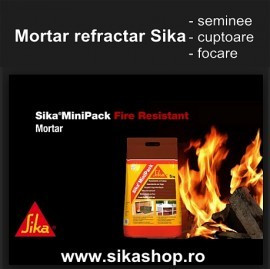 Mortar refractar Sika Monotop-100 rezistent la foc pentru seminee, focare, cuptoare