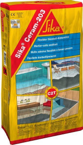 Adeziv de calitate exterior-interior Sika Ceram 205 gri la 25kg